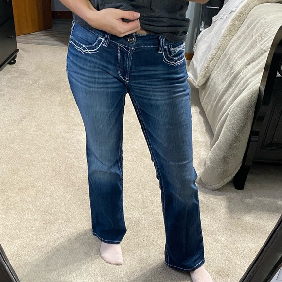 Ariat R.E.A.L Entwined Mid-Rise Bootcut Jeans - Picture 3 of 15